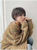 20代小顔マッシュショート/シースルーバング/透明感ヘアカラー