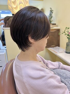 ヘアーデザイン モモ(Hair Design MoMO) 若見え大人丸みショートボブ