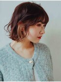ボブインナーカラー20代/30代/40代/50代/庭瀬