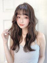 ロングレイヤーグレージュカラーブリーチなし透明感20代30代40代