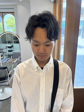 チュール(ture) センターパート【メンズ/メンズパーマ/ニュアンスパーマ/眉毛】