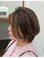 シーズンプラス(SEASON PLUS) 大人ショートボブ丸みショートカットマッシュショート前髪あり