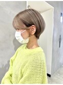 王道"ミルクティーベージュ×丸みショート"