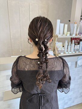 ジュエ ヘアー デザイン(Jue hair design) 編みおろしツインヘアセット/ヘアセット/ヘアアレンジ/知立/20代
