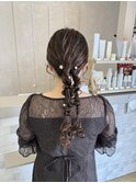 編みおろしツインヘアセット/ヘアセット/ヘアアレンジ/知立/20代