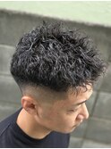ツーブロック×アイロンパーマスパイキー