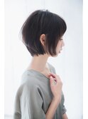 Say.ショートボブレイヤーショート暗めカラーオリーブグレーボブ