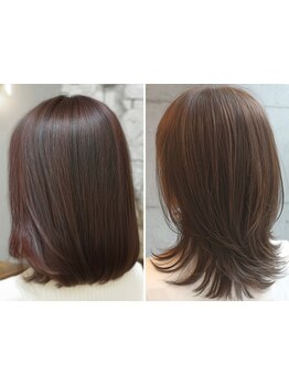 髪質改善と組み合わせることで,白髪染めでも潤う上質髪へ*[海浜幕張/縮毛矯正/トリートメント/ヘッドスパ]