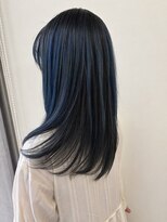 ペスカケイクリエイティブ(PESCA K-CREATIVE)&nbsp;ダークブルー×透け感ストレートレイヤー