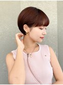 ハンサムショート/丸みショートボブ/20代30代40代50代/顔周り
