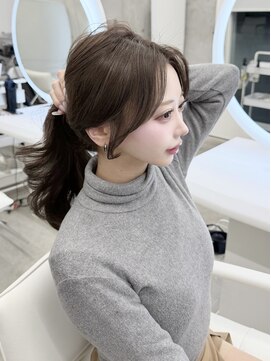 アイシー 表参道(ICY) 盛れる顔周りカット*ブリーチなしカラー透明感カラーグレージュ