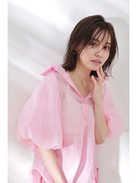 チェレ ブラン 堺東店(Chere brun) 30代ミディアムレイヤー・シースルーバング・くびれレイヤー