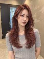 ウト(Uto)&nbsp;レイヤーカット/チェリーピンク/韓国風/メテオ髪質改善/烏丸四条