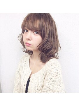 オルセン(OLSEN) 【BALLOON HIAR】オーダー多数*ミルクティーカラー×うぶバング