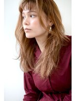 ミラバイグリーン(Mira by green)&nbsp;Foggy beige x フェザーロング　【無造作カール】#1