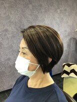 アンジュ(ange) フロント長めのショートボブ