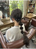 結婚式ヘアセット 編み下ろしスタイル