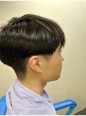 マッシュ ショートボブ ツーブロック フェード ビジネススタイル