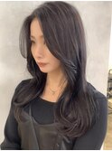髪質改善韓国レイヤーイメチェン美髪フェミニンロンググレージュ