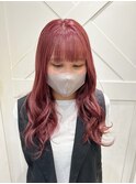 ツヤ感赤ピンク