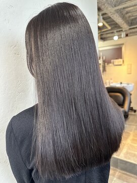 ゼンドット キョウト(Zen. kyoto) 弱酸性アミノ酸ストレート／黒髪ロングスタイル