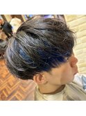 マッシュ＋ブルーインナーカラー