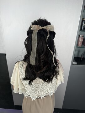 クク 那覇国際通り(CUCU) ハーフアップスタイル