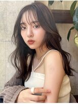 サイン 渋谷(SIGN) 韓国ヘアハッシュカットレイヤーカットブリーチ無しベージュ