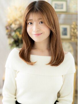 カバーヘア ブリス 川口(COVER HAIR bliss) 艶感ストレートうぶバングモテ髪小顔レイヤーa川口20代30代40代