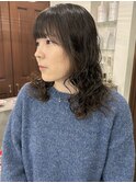 ゆるふわセミロングパーマ