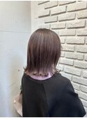 チェリーブラウン　丸型　外はねボブ