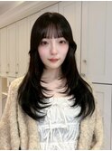 14030黒髪オリーブグレージュ髪質改善ストレート暗髪レイヤー
