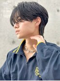 men'sメンズ髪質改善縮毛矯正ブリーチなしブルーブラック/立川
