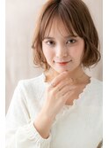□アプリコットオレンジベージュボブパーマ401-2上尾20代30代