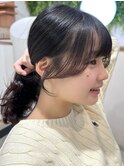 ◎美髪カールダークブラウンロングセミディ似合わせ前髪