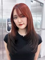 アルバム 渋谷パルコ(ALBUM)&nbsp;前髪カットデザインカラー韓国ヘア顔周りレイヤー_ba564471