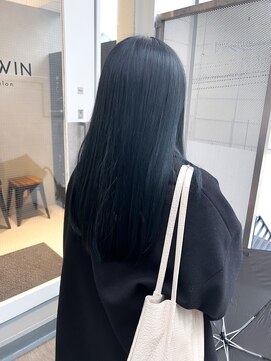 アソビ 表参道(ASOBI) ブリーチなしダブルカラー/ブルーブラック/ブルージュ/表参道