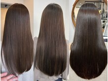 髪を傷めずブリーチなしで垢抜け透明感カラーを実現。髪質改善・矯正で艶とまとまりのある髪に《玖保圭祐》