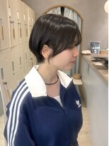 ロンドアジュール 横浜(Lond azur) ミディアムレイヤー/ダークアッシュブラウン/韓国巻き/前髪