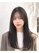 アドラーブル ココロ 新潟(adorable CoCoLo) 韓国風ナチュラルストレート*シースルーバング顔回りレイヤー