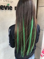 レヴィーマム(Revie mum)&nbsp;カラーカットエクステ50束＋原色エクステ緑