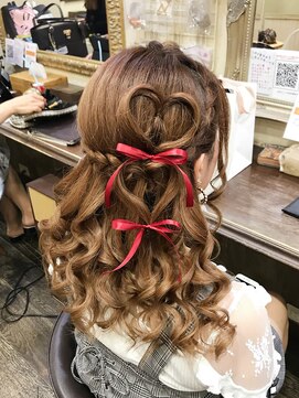セットサロンエース(Set salon Ace) ハーフアップ ハートがふたつ★☆