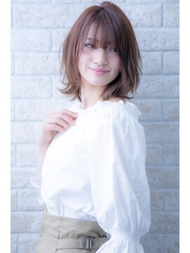 ヘアーアートシフォン 川口東口店(hair art chiffon) たまねぎアレンジも◎アッシュブラウンのくびれセミディ【川口】