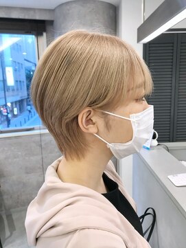 ルーブ トウキョウ(Loob. TOKYO) ハイトーンベージュ×ハンサムショート.マッシュウルフ