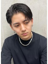 かきあげアップバング/ツーブロック/ビジネス/刈り上げマッシュ