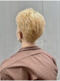 メンズショート　ミルクティーカラー
