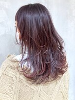 アルバム 渋谷パルコ(ALBUM)&nbsp;ピンクパープルレイヤー_グレージュカラーボブウルフ_ba323043