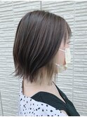 切りっぱなしボブ×インナーカラー