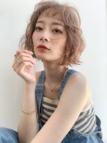 チェレ アズーリ 狭山店(Chere azuri)&nbsp;外国人風なウェーブボブ×ハイトーンベージュ×イルミナカラー