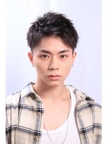 ネイビー(NAVY)&nbsp;短髪 アップバング ショート 就活 刈り上げ 黒髮 清潔感 好感度